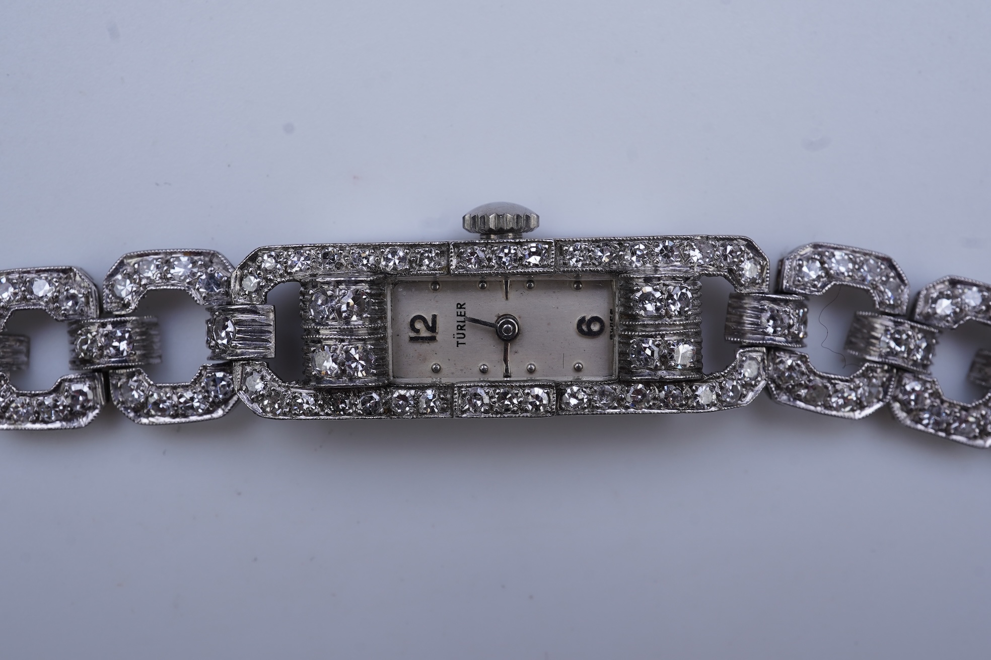 Türler, an Art Deco diamond cocktail watch, 1930s